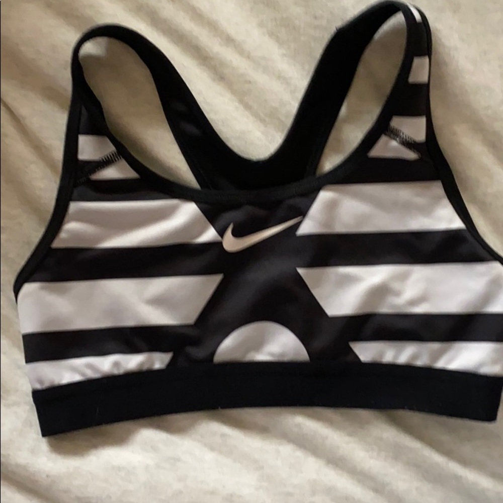 Nike Black and White sports Bra